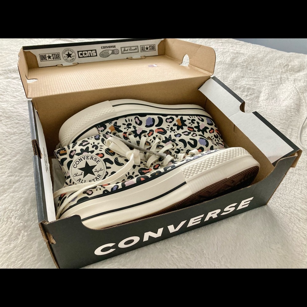 Custom Chuck 70 Platform Animal Print Astrology High Top Converse Shoes